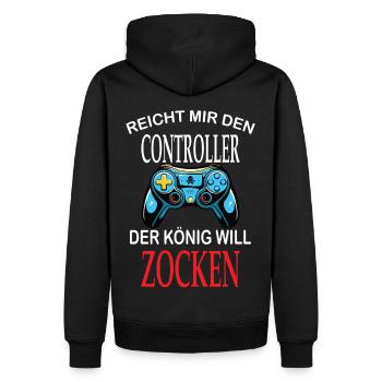 Zocken Controller Konsole ps Gamer T-Shirt - Männer Premium Bio Hoodie - Schwarz - Hinten - Nico (187cm)