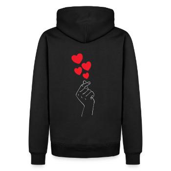 Kpop K-drama pour adolescentes et femmes - Sweat à capuche Premium bio Homme - noir - Dos - Nico (187cm)