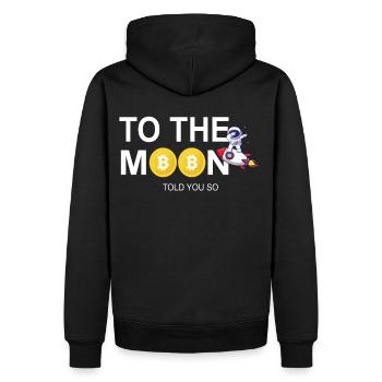 Bitcoin Chart To The Moon - Männer Premium Bio Hoodie - Schwarz - Hinten - Nico (187cm)