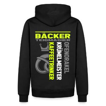 Baker Dough Master Craft Crumb Master - Men’s Premium Organic Hoodie - black - Back - Nico (187cm)