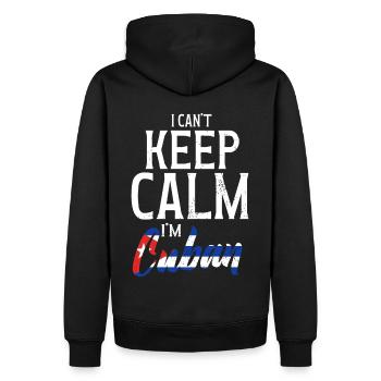 Cubains - Drôle de dicton - Sweat à capuche Premium bio Homme - noir - Dos - Nico (187cm)