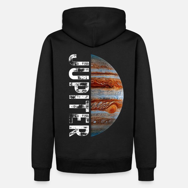 Jupiter planète système solaire - Sweat à capuche Premium bio Homme - noir
