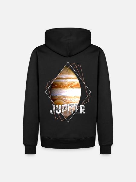 Jupiter Planet Solar System - Men’s Premium Organic Hoodie - black