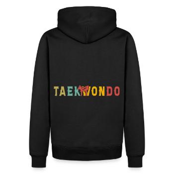 Taekwondo - Sweat à capuche Premium bio Homme - noir - Dos - Nico (187cm)