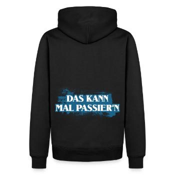 CELA PEUT ARRIVER - Sweat à capuche Premium bio Homme - noir - Dos - Nico (187cm)