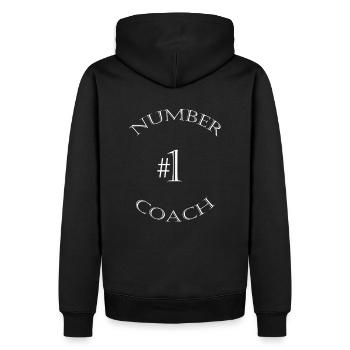 Number one Coach Shirt - Sweat à capuche Premium bio Homme - noir - Dos - Nico (187cm)