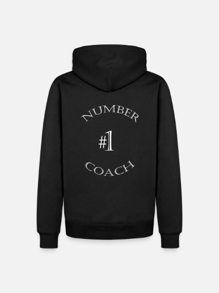 Number one Coach Shirt - Men’s Premium Organic Hoodie - black