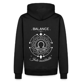 Balance Juste Inoubliable B - Sweat à capuche Premium bio Homme - noir - Dos - Nico (187cm)
