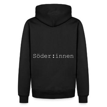 BAVARIA SÖDER LANGUAGE GENDERING - Men’s Premium Organic Hoodie - black - Back - Nico (187cm)