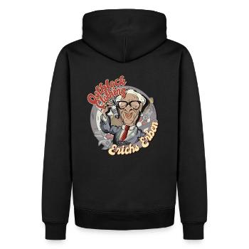 logo erichs erben - Sweat à capuche Premium bio Homme - noir - Dos - Nico (187cm)