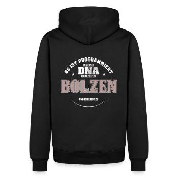 Es ist in meiner DNA ich muss zum BOLZEN - Männer Premium Bio Hoodie - Schwarz - Hinten - Nico (187cm)