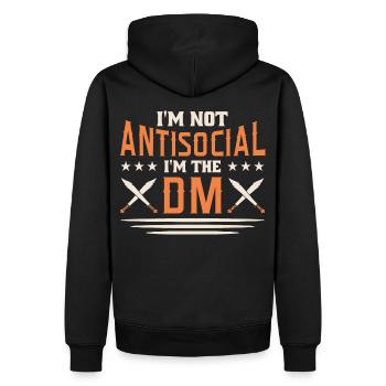 Jeu de rôle en direct GN - Sweat à capuche Premium bio Homme - noir - Dos - Nico (187cm)