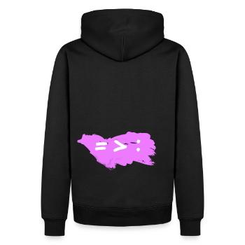 Commonality greater division - Men’s Premium Organic Hoodie - black - Back - Nico (187cm)