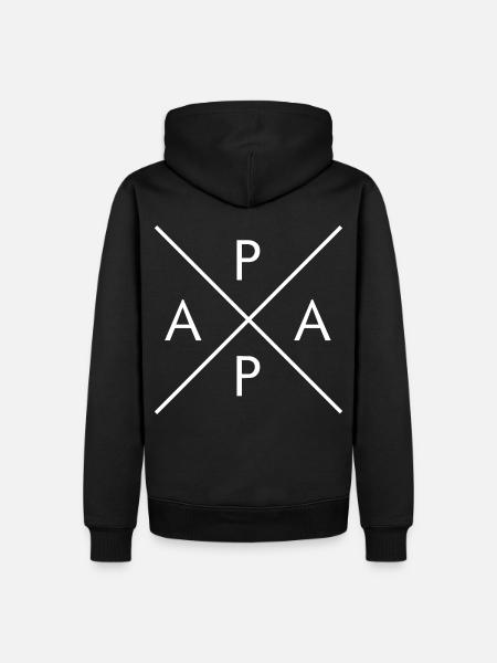 PAPA - Monogram Gift Family - Men’s Premium Organic Hoodie - black