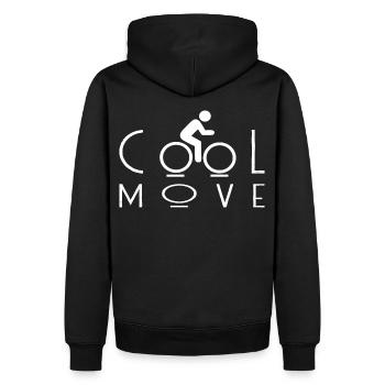Cool move Fahrrad - Männer Premium Bio Hoodie - Schwarz - Hinten - Nico (187cm)