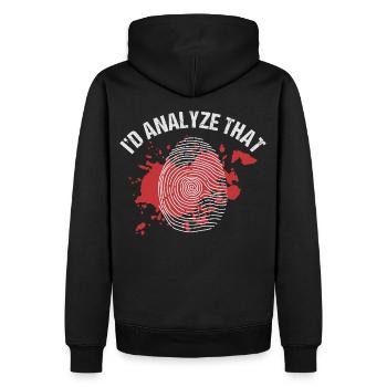 Forensic Scientist Forensic Forensic Science - Men’s Premium Organic Hoodie - black - Back - Nico (187cm)