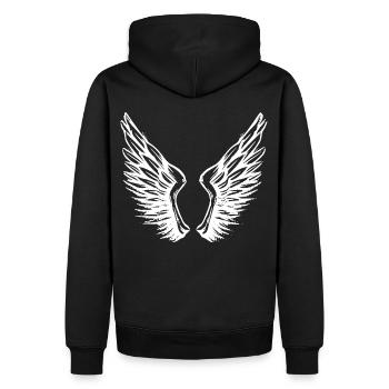 2reborn fluegel angel angel wings heaven heaven - Men’s Premium Organic Hoodie - black - Back - Nico (187cm)