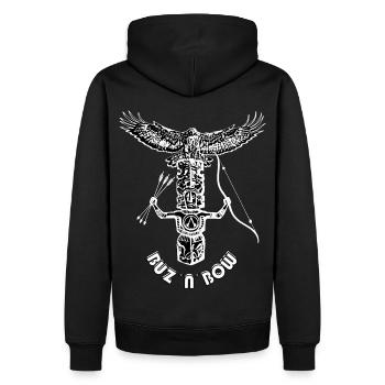 Buz n Bow - Sweat à capuche Premium bio Homme - noir - Dos - Nico (187cm)