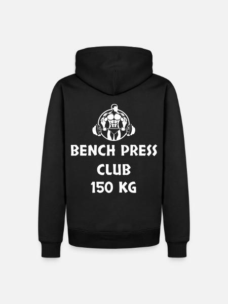 BENCH PRESS CLUB 150 KG - Men’s Premium Organic Hoodie - black