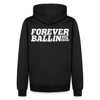 Forever Ballin Squad - Männer Premium Bio Hoodie - Schwarz - Hinten - Nico (187cm)