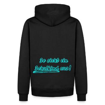 Écolier - Sweat à capuche Premium bio Homme - noir - Dos - Nico (187cm)