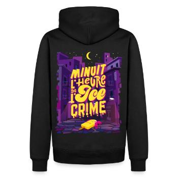 Ice Crime - Sweat à capuche Premium bio Homme - noir - Dos - Nico (187cm)