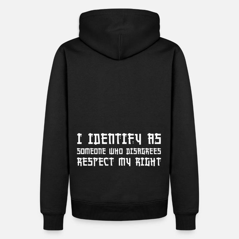 Identität Anders Dagegen - Männer Premium Bio Hoodie - Schwarz
