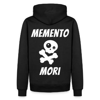 Memento Mori - Sweat à capuche Premium bio Homme - noir - Dos - Nico (187cm)