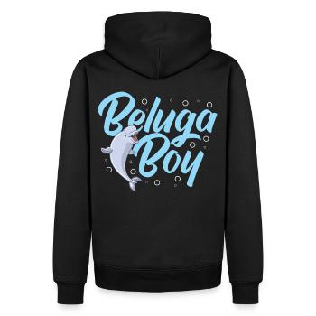 Béluga Béluga Baleine Observation des baleines Dauphin Dauphin - Sweat à capuche Premium bio Homme - noir - Dos - Nico (187cm)