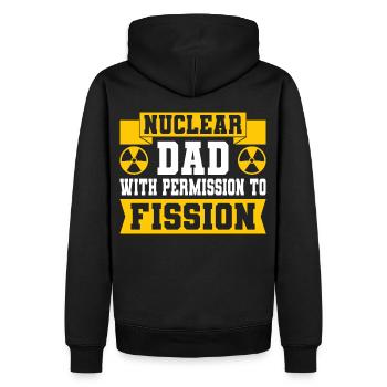 Nuclear Engineer Nuclear Technology Nuclear Energy Dad - Men’s Premium Organic Hoodie - black - Back - Nico (187cm)