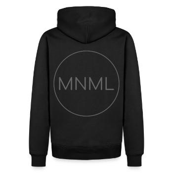 MNML Minimal Circle Minimalism Minimal Techno mix - Sweat à capuche Premium bio Homme - noir - Dos - Nico (187cm)