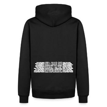 Maurer Mauern Baustelle - Männer Premium Bio Hoodie - Schwarz - Hinten - Nico (187cm)