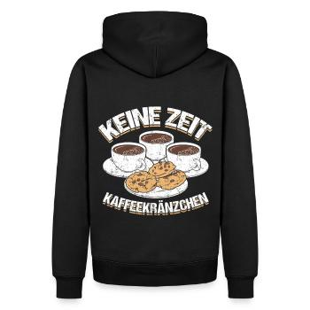 Keine Zeit Kaffeekränzchen Kaffee - Männer Premium Bio Hoodie - Schwarz - Hinten - Nico (187cm)
