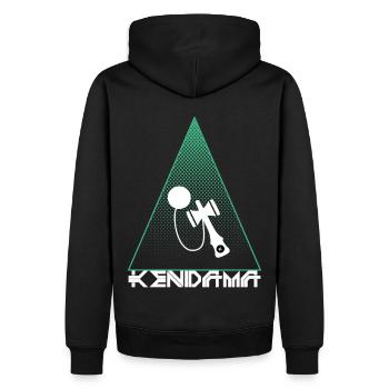 Kendama - Men’s Premium Organic Hoodie - black - Back - Nico (187cm)