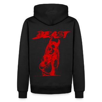 2reborn Sexy BEAST Demon girl devil 3 - Männer Premium Bio Hoodie - Schwarz - Hinten - Nico (187cm)
