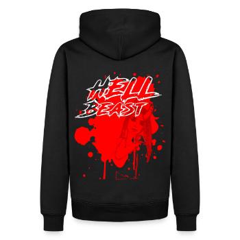 2reborn Hell Beast devil Girl sexy 2 - Männer Premium Bio Hoodie - Schwarz - Hinten - Nico (187cm)