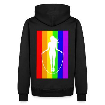 Corde à sauter Corde à sauter Autocollant de saut Chemise - Sweat à capuche Premium bio Homme - noir - Dos - Nico (187cm)