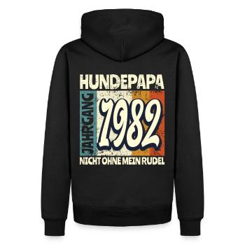 40 Jahre Geschenk Geburtstag Hund Hundehalter - Männer Premium Bio Hoodie - Schwarz - Hinten - Nico (187cm)