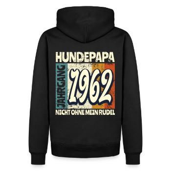 60 Jahre Geschenk Geburtstag Hund Hundebesitzer - Männer Premium Bio Hoodie - Schwarz - Hinten - Nico (187cm)
