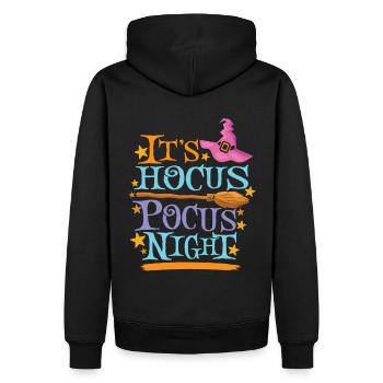 Its Hocus Pokus Night Halloween - Männer Premium Bio Hoodie - Schwarz - Hinten - Nico (187cm)