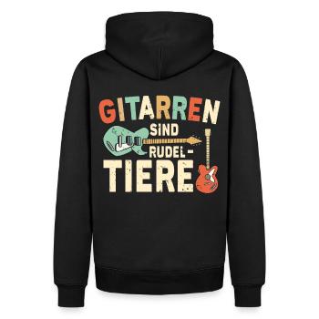 Gitarrist Geschenk Gitarre Sprüche Musiker - Männer Premium Bio Hoodie - Schwarz - Hinten - Nico (187cm)