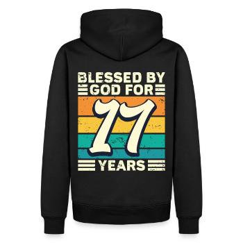17 Birthday Gift Years Funny Saying - Men’s Premium Organic Hoodie - black - Back - Nico (187cm)