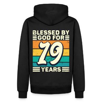 19 Birthday Gift Years Funny Saying - Men’s Premium Organic Hoodie - black - Back - Nico (187cm)