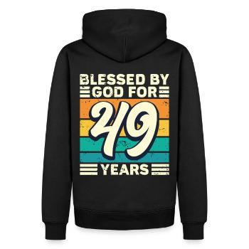 49 Birthday Gift Years Funny Saying - Men’s Premium Organic Hoodie - black - Back - Nico (187cm)