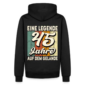 Jubiläum 45 Jahre Geschenk Arbeit Lustig Spruch - Männer Premium Bio Hoodie - Schwarz - Hinten - Nico (187cm)