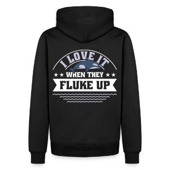 Whale Watching Whale Watching Orca Blue Whale - Men’s Premium Organic Hoodie - black - Back - Nico (187cm)