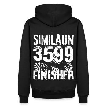 Similaun 3599 Finisher Bergsteiger Ötztal Tirol - Männer Premium Bio Hoodie - Schwarz - Hinten - Nico (187cm)