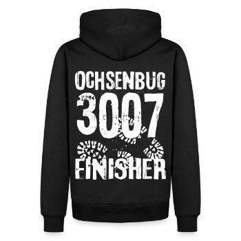 Ochsenbug 3007 Hohe Tauern Venediger Bergsteiger - Männer Premium Bio Hoodie - Schwarz - Hinten - Nico (187cm)