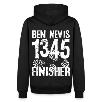 Ben Nevis Mountain Munro Bagging Scotland Highlands - Men’s Premium Organic Hoodie - black - Back - Nico (187cm)