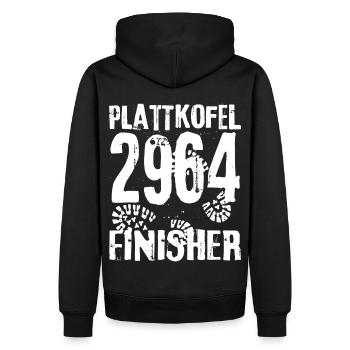 Plattkofel Sasso Piatto Sas Plat Südtirol Wanderer - Männer Premium Bio Hoodie - Schwarz - Hinten - Nico (187cm)